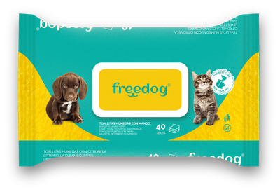 FREEDOG TOALLITAS HÚMEDAS PARA PERRO MANGO