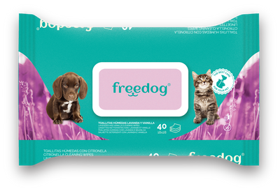 FREEDOG TOALLITAS HÚMEDAS LAVANDA VAINILLA PERRO