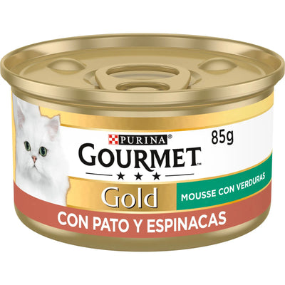 GOURMET GOLD MOUSSE DE PATO ESPINACA PARA GATOS PURINA