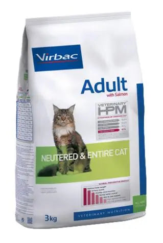 VIRBAC HPM PIENSO PARA GATO ADULTO ESTÉRIL ENTERO SALMÓN