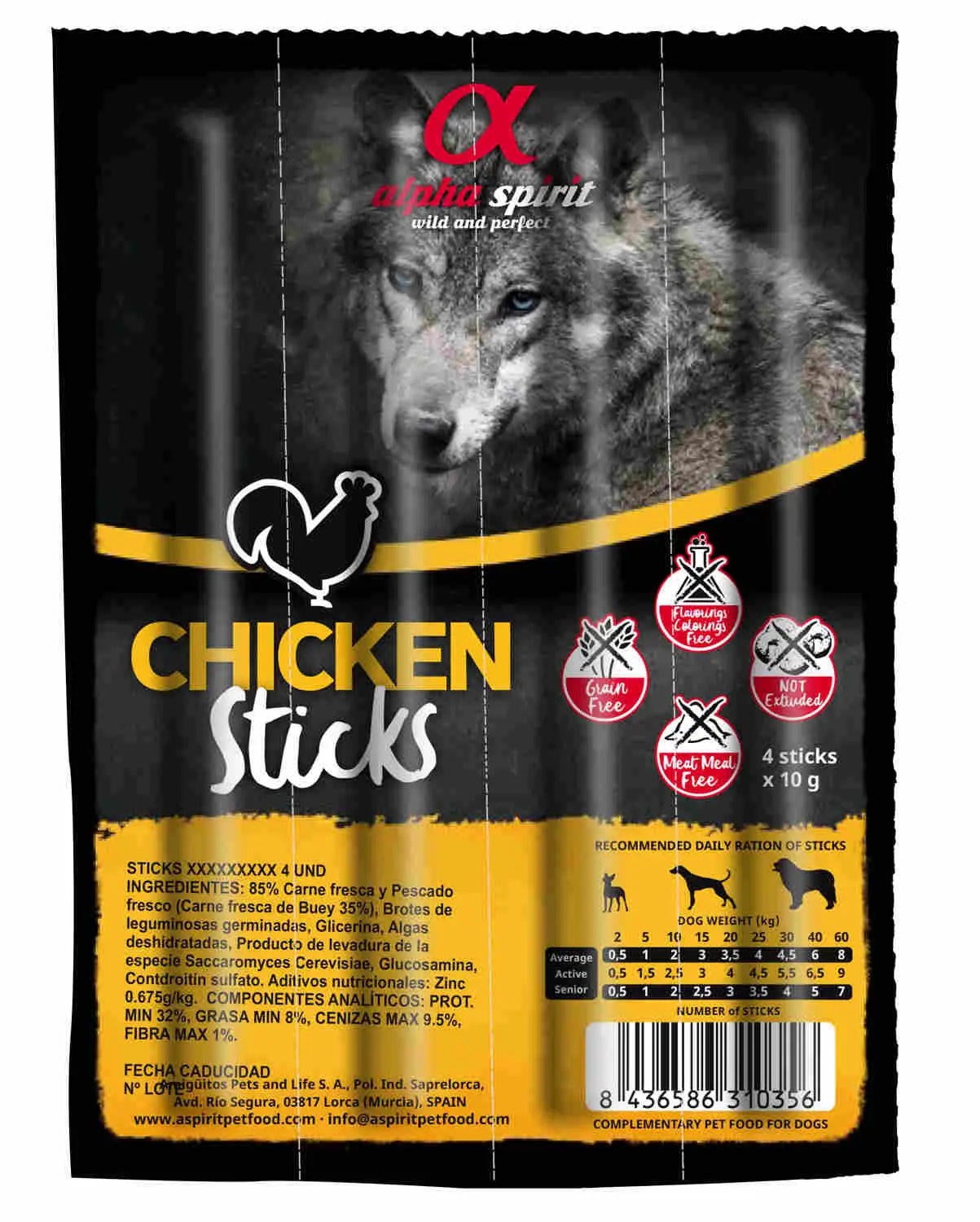 ALPHA SPIRIT CANINE BARRITAS POLLO PARA PERRO