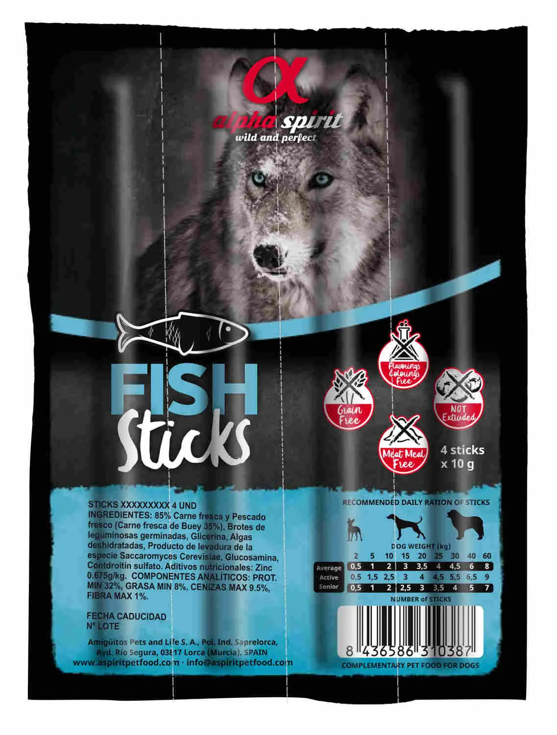 ALPHA SPIRIT CANINE BARITAS PESCADO PARA PERRO