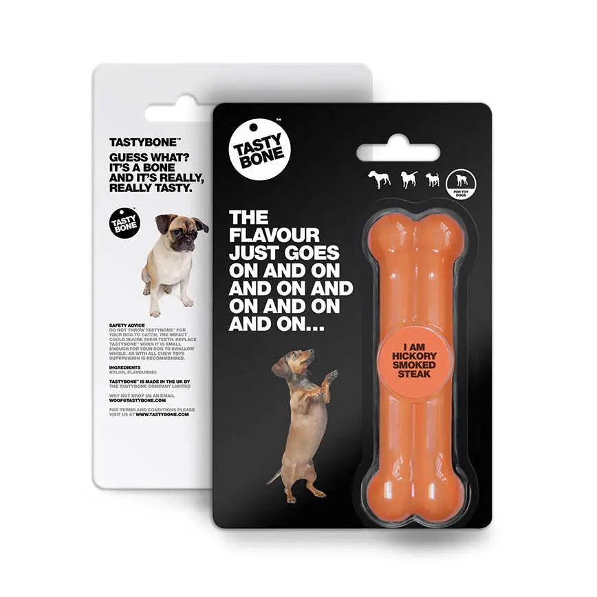 Tasty Bone Toy para Cachorro Filete Ahumado Nueces