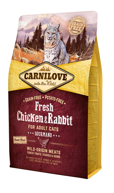 CARNILOVE FELINE PIENSO PARA GATO ADULTO POLLO CONEJO