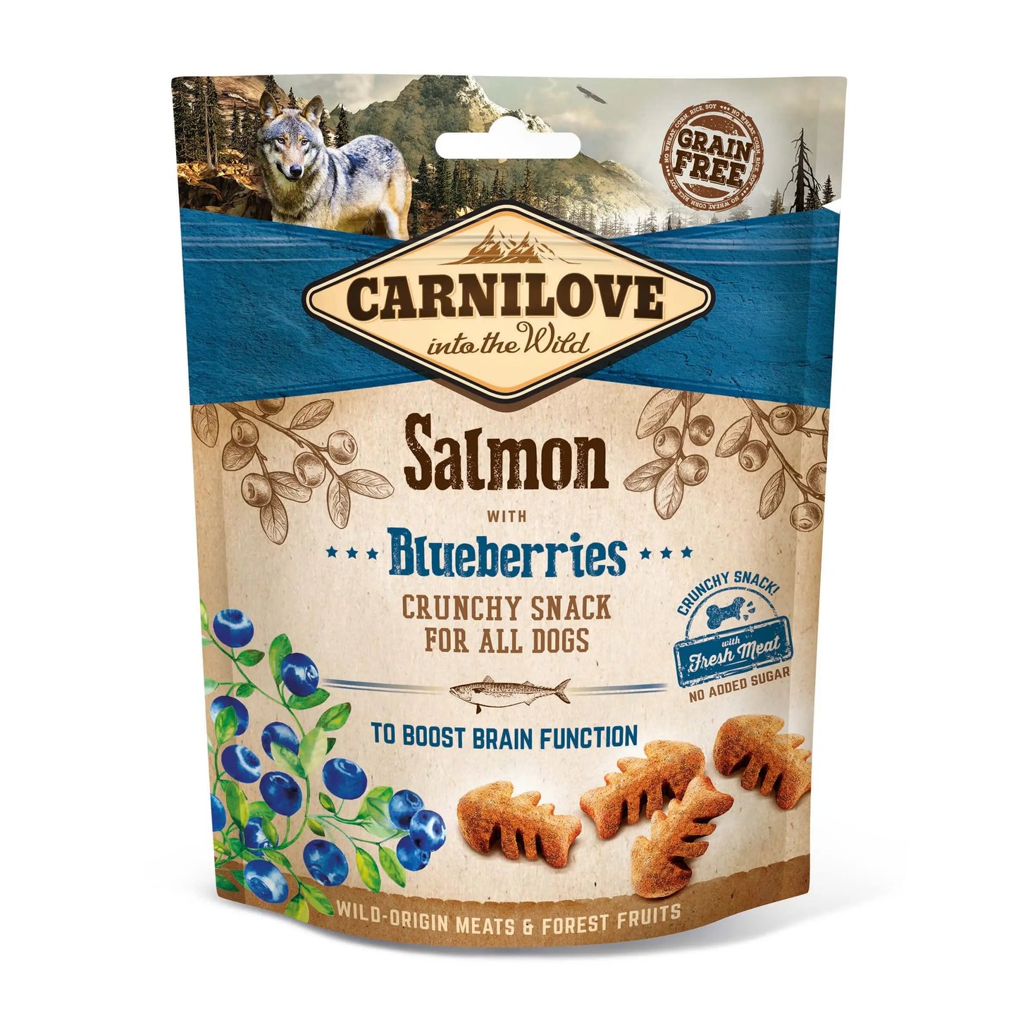 CARNILOVE CANINE SNACK SALMÓN Y ARÁNDANOS PARA PERRO