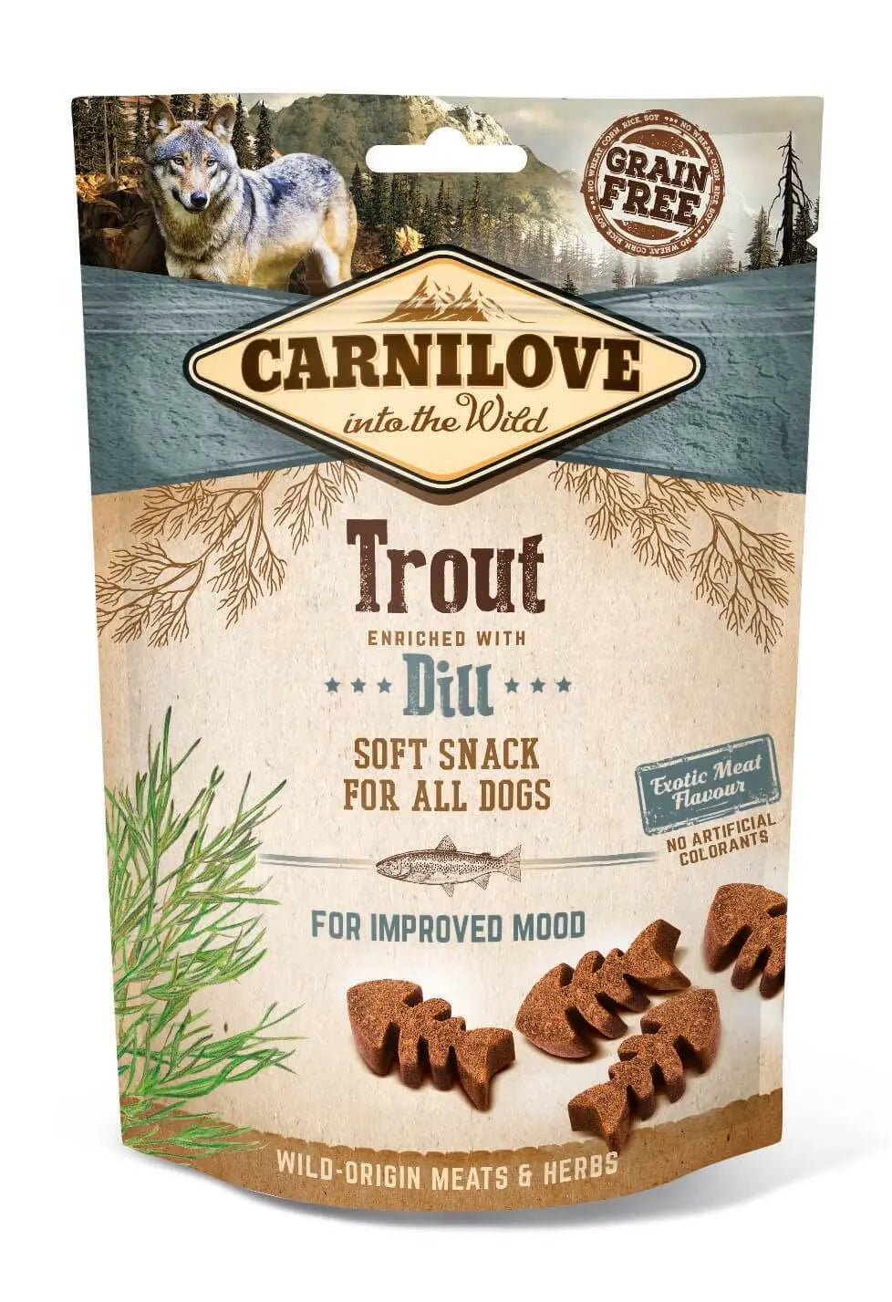 CARNILOVE CANINE SNACK PARA PERRO SEMI-HÚMEDO TRUCHA