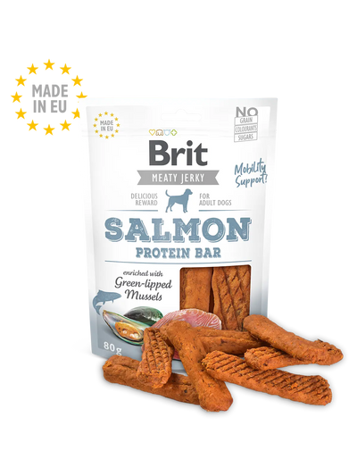 BRIT Meaty Jearky Snack Proteína para Perro Adulto Salmón