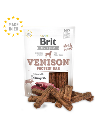 BRIT Meaty Jearky Snack Proteína para Perro Adulto Venado