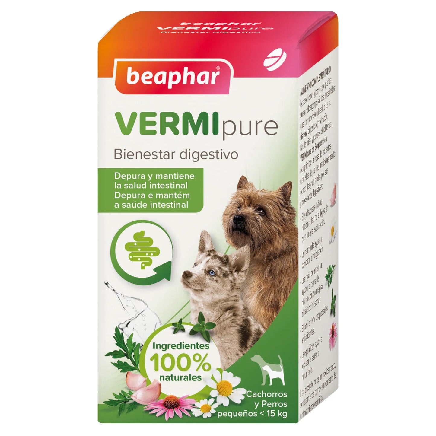 BEAPHAR VERMIPURE COMP NATURAL PERROS PEQ  Y CACHORROS