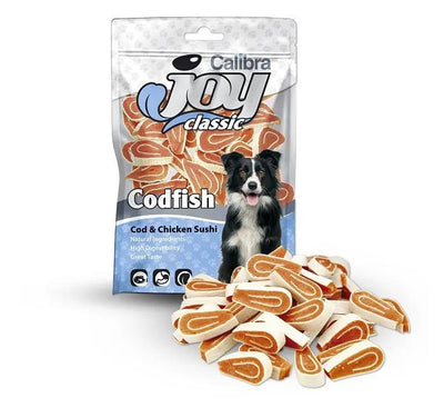 CALIBRA JOY DOG CLASSIC BACALAO POLLO SUSHI SNACK PERRO