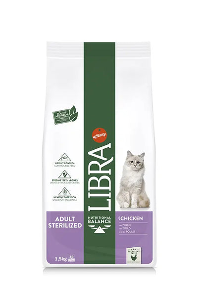 AFFINITY LIBRA FELINE PIENSO PARA GATO ADULTO ESTERILIZADO POLLO