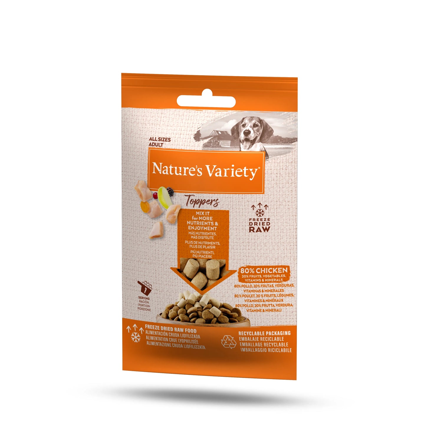 AFFINITY NATURE'S VARIETY Snack Natural Toppers Pollo para perro