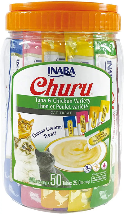 CHURU CAT SNACK PARA GATO DE ATÚN CON POLLO