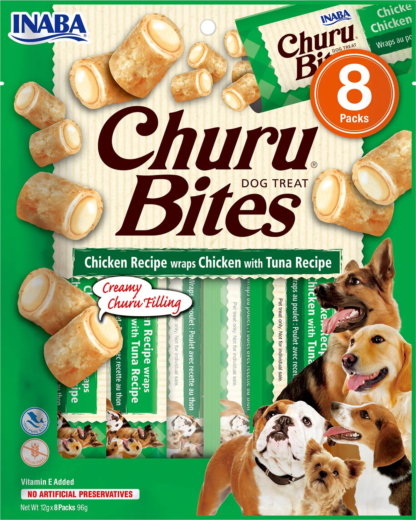 CHURU DOG BITES PARA PERRO POLLO Y ATÚN