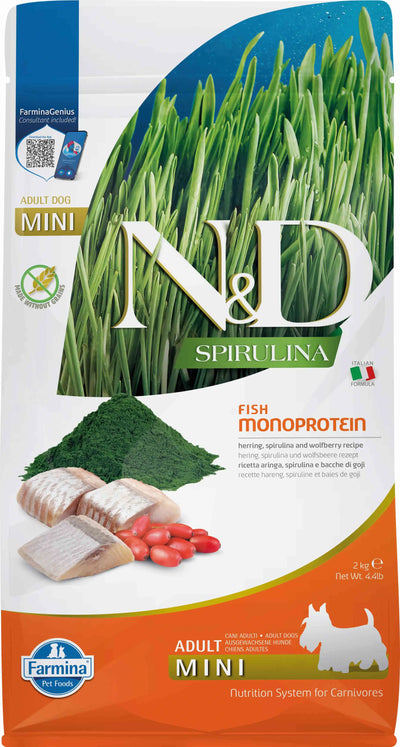 FARMINA N&D MINI PARA PERRO PIENSO ARENQUE SPIRULINA