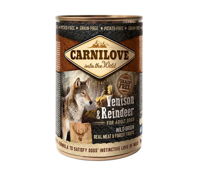 CARNILOVE CANINE PARA PERRO ADULTO VENADO RENO COMIDA HÚMEDA