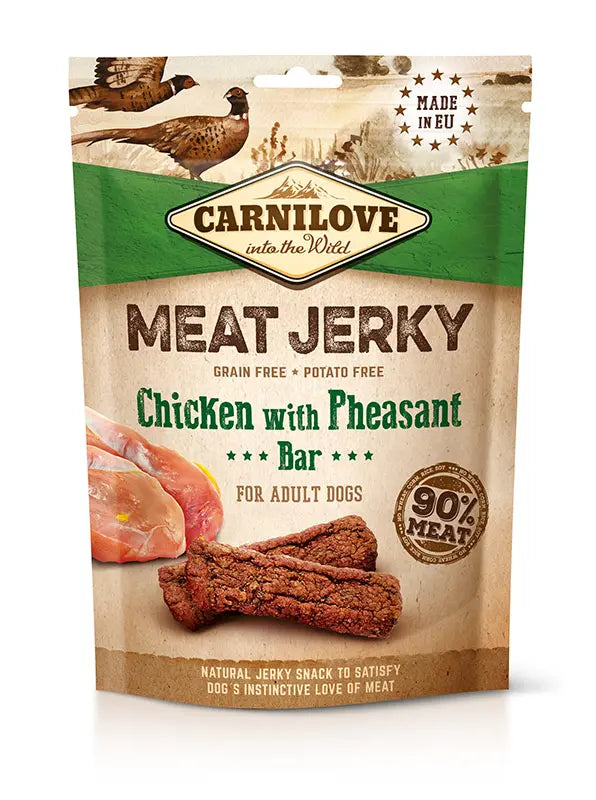 CARNILOVE JERKY POLLO Y FAISAN PARA PERRO SENIOR